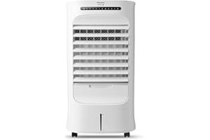 Taurus Snowfield Ultra - Climatizzatore evaporativo, condizionatore d'aria portatile, ventila, raffredda, umidifica, 3 velocità, 3 modalità, timer, bianco