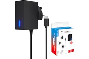 HISEWEN Fast Charger for Nintendo Switch, AC Power Adapter Type-C cable Compatible Switch/Switch Lite/Switch OLED Game Console, Support TV Mode