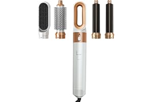 REITEAG Evalisse Curlpro 5-en-1 Hair Air Styler Version 2.0, Multistyler Sèche-cheveux, Brosse Soufflante avec 5 accessoires, pour sécher, Brosse Coiffante Chauffante, Pour Lisser, Boucleur a cheveux