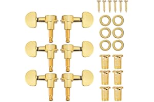 DEMERAS Guitare Classique Tuning Pegs Tuners Mécaniques, Mécaniques de Chevilles pour Guitare 3L3R Incluses pour Guitares Acoustiques et électriques Folkloriques, Accessoires De Jeu