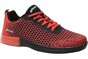 Pyramid Men's Path Lite Seamless Mesh Bowling Shoes, Black/Royal Blue