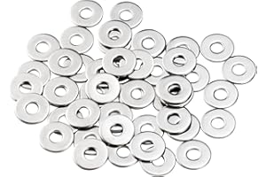 Rondelles Metal M6, Rondelles Plates MeHurr 50 Pièces, Rondelle Inox M6 x 18mm, Rondelle en 304 Acier Inoxydable DIN9021 / ISO7093, Penny Rondelles pour Vis et écrous