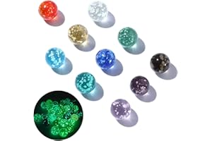 DYIOUXIN Canicas para Niños,Canicas de Cristal Luminosas,10 Piezas Canicas de Cristal,Canicas Que Brillan en la Oscuridad,Mármoles de Vidrio Colorido,Bricolaje y Decoración del Hogar