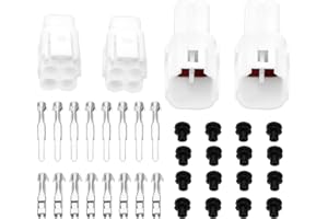 ECSiNG Lot de 2 ensembles de connecteurs mâles femelles à 4 broches pour moto Yamaha compatibles avec Kawasaki