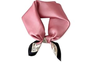 LumiSyne Sciarpe Di Seta Donna Piccolo Foulard Quadrato Stampata Catena Vintage Tinta Unita Morbido Leggera Bandane Fascia Per Capelli Fazzoletto Wristband Decorazione Copricapo