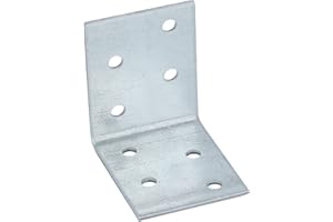 Connex Winkelverbinder - 50 x 50 x 40 mm - 2 mm Materialstärke - chromfarbig - verzinkt - leicht - 25 Stück / Balkenverbinder / Holzverbinder / HVG2420