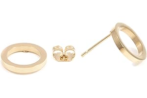 Happiness Boutique Orecchini a Perno Cerchio Aperto in Color Oro | Piccoli Orecchini Tondi Bijoux Acciaio Inossidabile