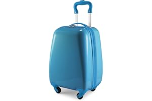 Hauptstadtkoffer - for Kids - Kindergepäck, Kinderkoffer, Hartschalenkoffer, Reise Trolley für Kinder, Handgepäck, 24 Liter, Cyanblau, Kindertrolley