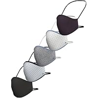 Louis Philippe Men's Cotton Face Mask (Pack of 5) (LPMSMRGFI13165_Assorted_Large)