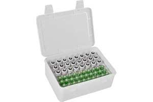 FULLCASE Battery Storage Organizer Holder Holds 54 AA AAA Batteries, Box Cases Garage Container, Home Drawer Organization Dispenser (Case Only) White