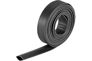 sourcing map Tubo Termorretráctil, Termoretractil 3 Metros Longitud, Diámetro 10 mm, Relación 2:1, Tubo Termoretractil para Protección el Cable, Prevenir la Corrosión del Metal, Negro