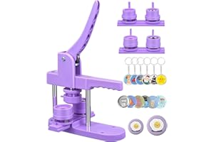 Button Badge Maker Machine 32+58 mm Custom Badge Kit 200 Plastic Badge Sets, HAVFUN Pin Maker Machine, DIY Badge Press Machine with Molds, Round Paper Cutter, 10 Bottle Openers & 10 Key Chains