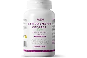 HSN Saw Palmetto 320mg - Serenoa repens – 100% Extracto de Baya | 120 Perlas Vegetales - 85% Ácidos Grasos (Ácido Oleico y Ácido laurico) - 20x Veces Más Concentrado | No-GMO, Vegano, Sin Gluten