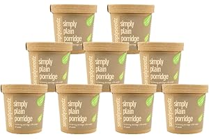 Simplyseedz Jumbo Oats Porridge Pot Plain with seeds. Plant Based, Fiber Rich Breakfast with Pumpkin and Sunflower Seeds. Convenient On-the-Go Solution 9 Pack of 60g Pots