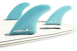 AQUBONA Dual Tab II Medium Performer/Reactor Fibra di vetro Rinforzato Polimero Tavola Da Surf - 2/3/4/5 Pinne Dual Tab Blu/Nero