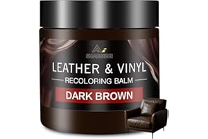 SHABEIBEI Leather Recoloring Balm and Scratch Repair Kit – 200ml Dark Brown Leather Restorer for Couches, Furniture, Car Seats – Leather Paint & Stain for Sofa, Chairs, Bags, and More