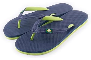 R-ISLAND Infradito da uomo, infradito, logo brasile, adulto, ottimo per casa, spiaggia, piscina.