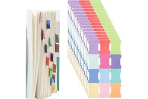 KEWUF 360 Pezzi Linguette Scrivibili, Autoadesive Segnapagina, Schede Indice Adesivi, Adesivi per Indice, Schede di Lettura Colorate, Segnapagina per Raccoglitori Appunti Libri