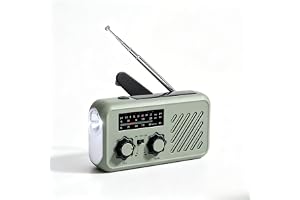 Ouitble Vevradio Solvev Nödfall Radio AM/FM Dynamo Nödradio med 2 000 mAh Powerbank LED-ljus för Camping Vandring Tält