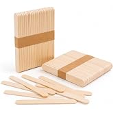 Nistabolje 100Pcs Wooden Large Wide Tongue Bar Abeslang Ice Cream Tongue Press Waxing Rod