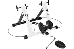 Velo Pro Turbo Trainer - Variable Resistance Magnetic Indoor Bike Trainer for Road & Mountain Bicycles - Stationary Exercise Bike Training Stand - Folding Steel Frame - 26" - 28", 700C Wheels