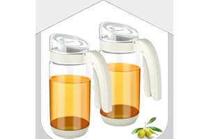 HOMGEN Bouteille Huile Olive 550ML, 2 pcs Distributeur Huile d'Olive Bouteille Huile et Vinaigre en Verre Spray Huile d’Olive Bec Verseur pour Cuisine/Cuisson/BBQ