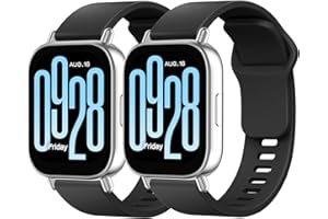 Yisica 2 Piezas Correa Compatible con Xiaomi Redmi Watch 5 Active/Redmi Watch 5 Lite Mujer Hombr, Pulsera de Repuesto de Silicona Ajustable