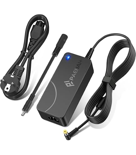 FSKE Caricabatterie 65W 19V 3.42A Per Laptop Toshiba, Lenovo, MSI – Adattatore Con Connettore 5.5x2.5mm E Cavo Di Alimentazione