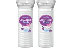 Cotton Tree Cotton Wool Pads – 2 Packs of 80 Soft & Gentle Cotton Pads – Ideal for Makeup Removal & Skincare, Size Small