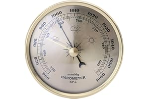 LICHENGTAI Analogowa stacja pogodowa, analogowa stacja pogodowa do użytku wewnątrz i na zewnątrz, składa się z barometru, termometru i higrometru, nadaje się do ogrodu, sypialni, na zewnątrz