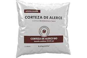 Kalapanta - Corteza de alerce, sustrato especifico para replantar Todas Las orquídeas y por el Jardin, 2L Tamaño Medio 15-25 mm, sustrato 100% Natural, Permitido en la Agricultura ecológica
