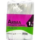 Naksan Arma Şeffaf Naylon 2 lik 23x36 Cm. Bakkaliye Poşeti Torbası - 1 Kg. - Ort. 190 Adet - 1 Paket