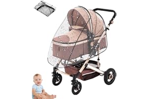 ARROMI Regenschutz Kinderwagen, Kinderwagen Regenschutz, Buggy Regenschutz, Atmungsaktiv Kinderwagen Regenschutz mit Fenster, Bequemer Einbau, Extrem Wasserdicht und Langlebi