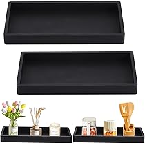 2 Vassoi Da Bagno In Silicone Nero - Rettangolari, Morbidi, Facili Da Pulire, Per Cosmetici E Gioielli - Foto 10