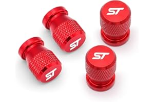 OBONG 4 Stück Metall Auto Reifen Ventilkappen Luftventilkappen Kompatibel mit für Ford ST Line Focus X 2 3 Mondeo Fiesta Kuga MK2 MK3 MK4 Reifen Ventil Schmücken Zubehör,I
