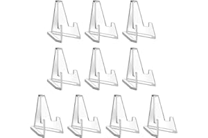 QOTSTEOS Acryl-Münzständer, transparentes Acryl, rutschfest, Münzdisplay, Ständer, kleiner Halter für CDs, Bücherregal, Taschenuhren, Kapseln, Handwerk (Größe: 10 Stück)