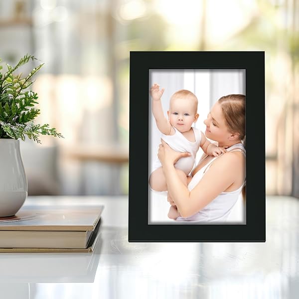 Excello Global 4x6 Double Sided Hinged Picture Frame - Black