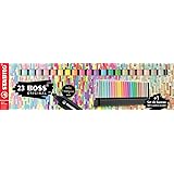 Evidenziatore - STABILO BOSS ORIGINAL Desk-Set Special Edition - 23 Colori assortiti 8 fluo + 8 pastel + 6 Nature + 1 marcato