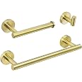 Badezimmer-Set Aus Edelstahl SUS 304 – Handtuchhalter, Toilettenpapierhalter, Haken & Ring, Gebürstetes Silber