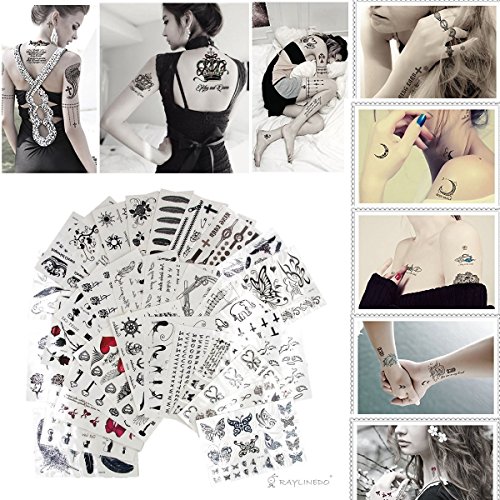 Pack of 10 RANDOM Pattern Water Transfer Flash Fake Temporary Tattoo Stickers Tattoos Makeup