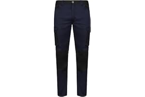 VELILLA Pantalón Stretch Bicolor Pantalones de utilidades de Trabajo Unisex Adulto