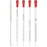 Dropper Pipettes 0.5ml 1ml 2ml 3ml,Liquid Droppers Pipette | Glass Pipette,Calibration Glass Dropper,Graduated Pipette with R