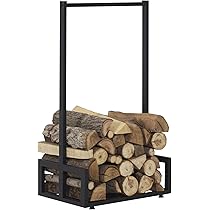 Cestino Porta Legna Da Ardere 44x37x40 Cm - In Metallo Verniciato, Per Camino Interno O Esterno, Nero - Foto 6