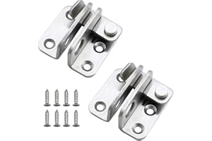 DXLing 2 Stück Türriegel Edelstahl Bolzenriegel Schieberiegel für Verschiedene Arten von Türen Schlossriegel mit passende Schrauben Sicherheitsschloss Riegelschloss Rechte Öffnung