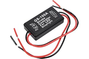WANROMJUN 1 Relais Flash LED GS-100A, Relais Stroboscopique De Freinage À Clignotement Rapide Et Lent 12-24VDC, Module De Commande Stroboscopique Pour Feux De Freinage, Pour Voitures, Motos, Vélos 12V