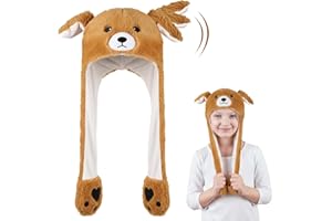 SilverChry Bonnet Avec Oreilles Mobiles, Chapeau avec Oreilles Mobiles, Bonnet Oreille Qui Bouge Convient à La Chaleur Hivernale, Aux Fêtes Costumées, à Noël, Aux Jeux de Rôle