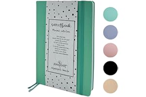 SWEET SWEET Sweet Cuaderno Punteado A5 Notebook - Libreta A5 Bullet Dotted Journal Puntos de Tapa Dura Tela - 220 Páginas 120gsm Papel para Organización, Notas, Planificación, Estudio, Viajes, Diario (Turquesa)