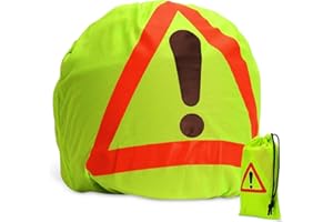 JWDMHSJ Warndreieck Motorrad, Motorrad warndreieck warndreieck kfz pannendreieck Motorradhelm Helmbeutel, für Unfallsicherung Warnsignal Unfallstelle Gefahrenstellen Kennzeichnung (grün)