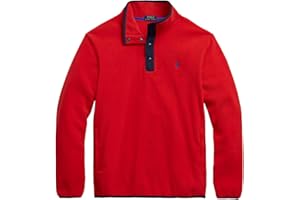 POLO RALPH LAUREN Herren Fleece Pullover Jacke Sweater Druckknopfverschluss