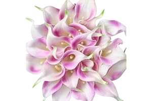 Veryhome 20 Unids Calla Lily Nupcial Ramo de Flores Artificial Flor de Látex Real Touch Home Party Decoración de La Boda